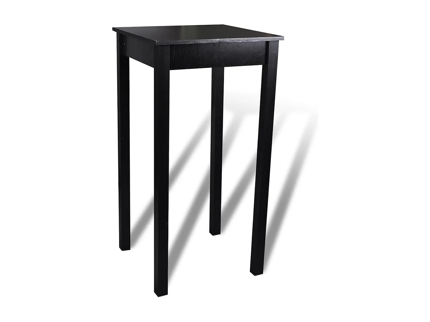 Set bestehend aus 1 Bartisch und 2 schwarzen Hockern