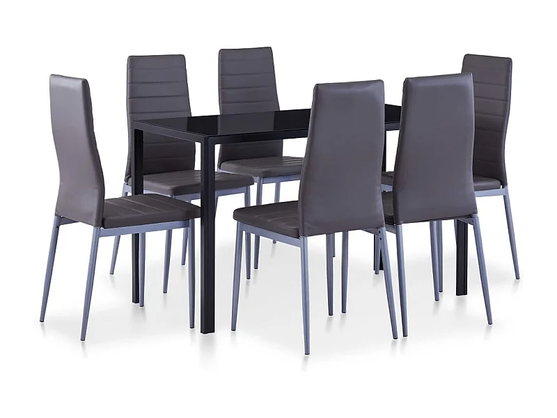 Servizio tavola 7 pz. Grigio