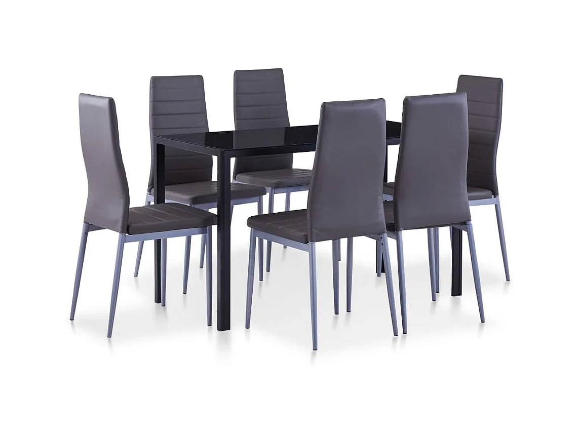7-teiliges Tafelservice Grau