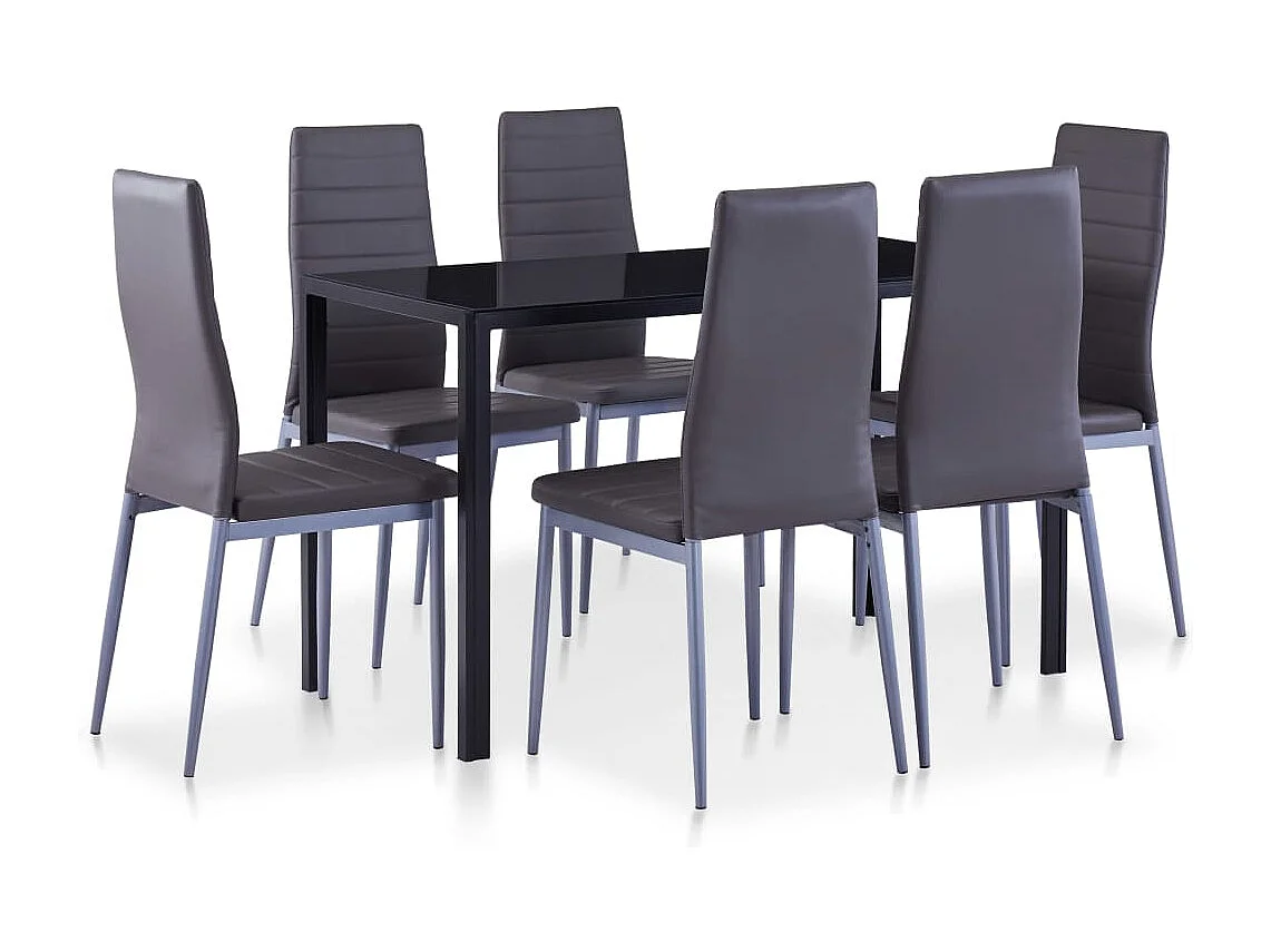 Ensemble à dîner 7 pcs Gris