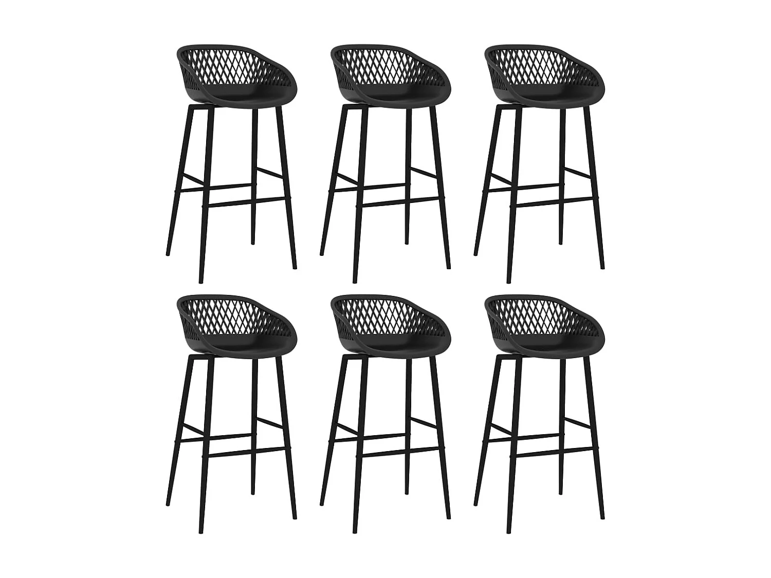 7-teiliges Bar-Set. Weiß und Schwarz