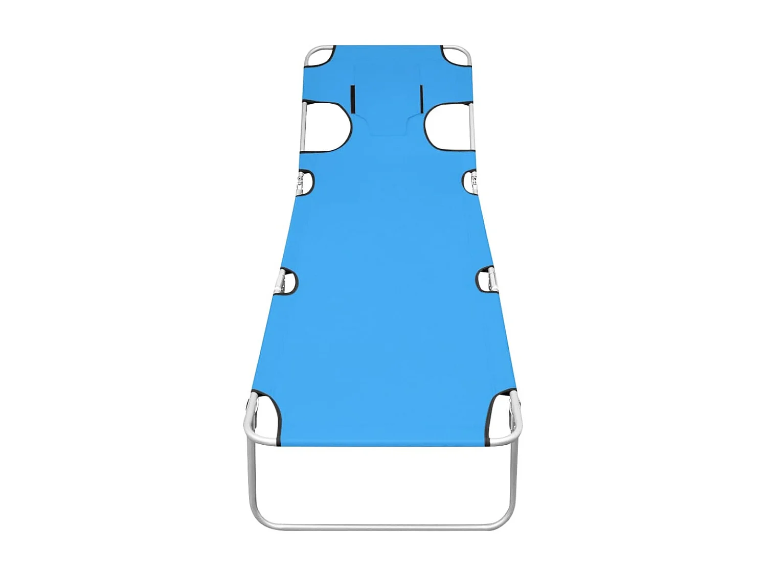 Opvouwbare loungestoel met hoofdkussen Staal Turquoise blauw