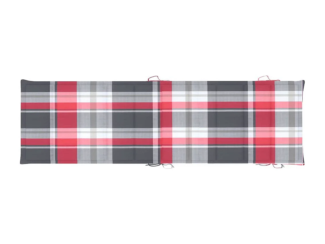 Chaises longues lot de 2 avec coussins Bois d'acacia solide