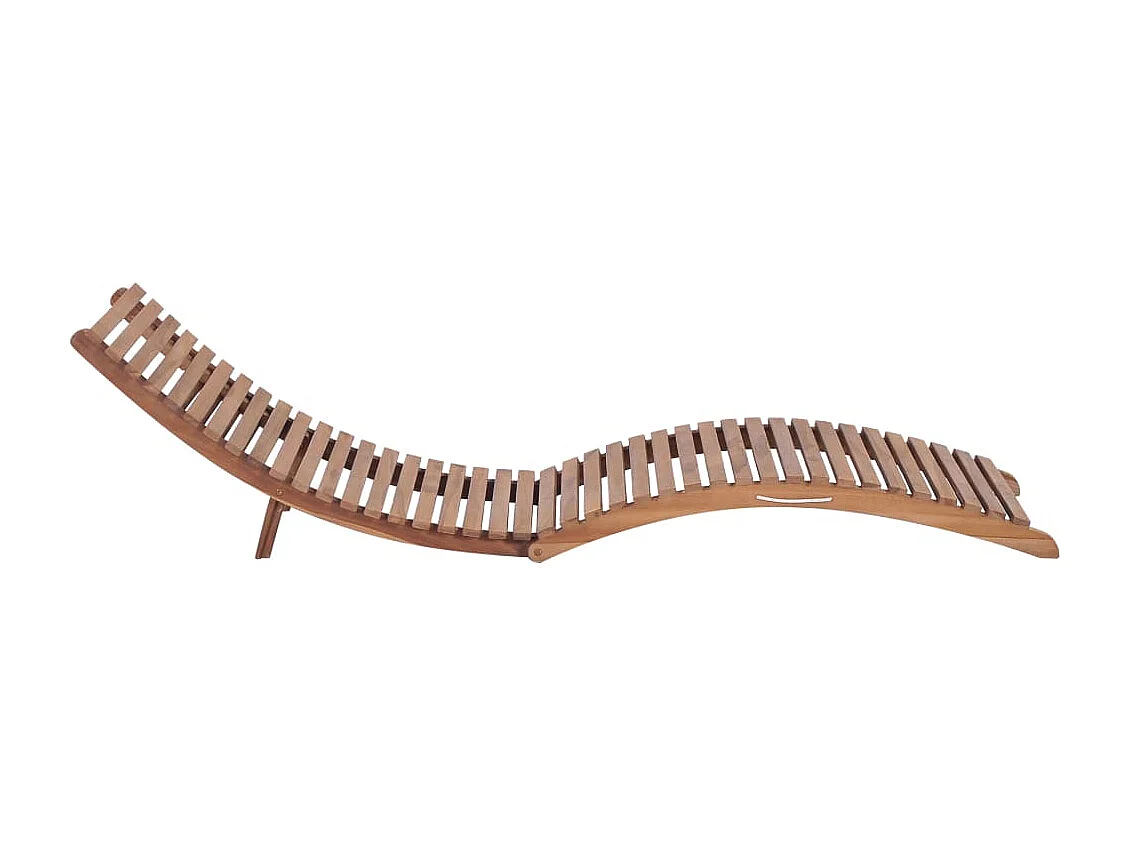 Juego de 2 sillones plegables de madera maciza de teca.