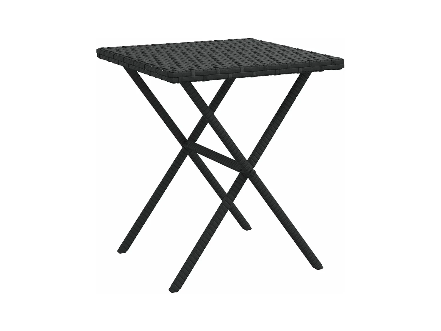 Chaises longues lot de 2 avec table noir résine tressée