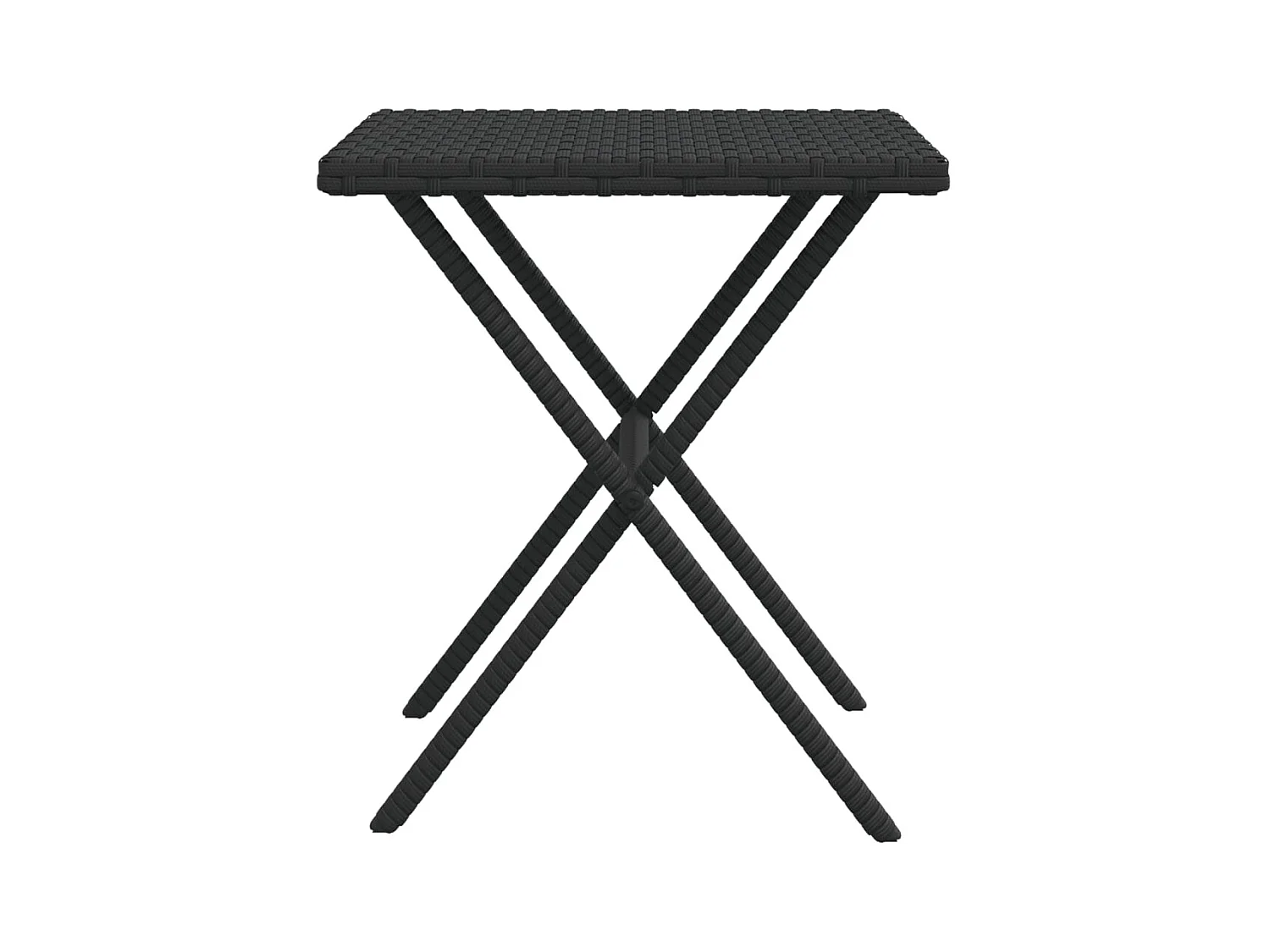Chaises longues lot de 2 avec table noir résine tressée