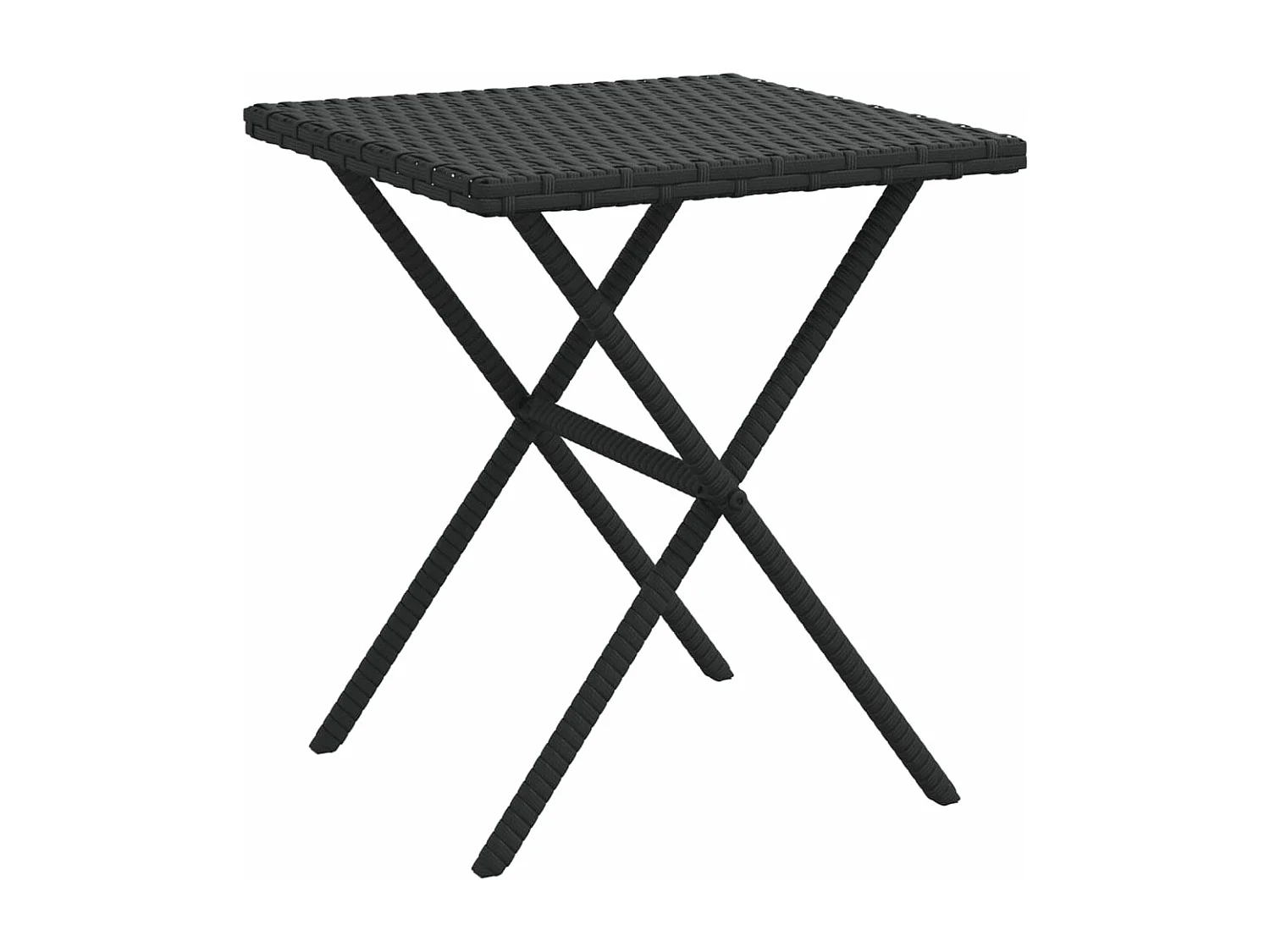 Chaises longues lot de 2 avec table noir résine tressée