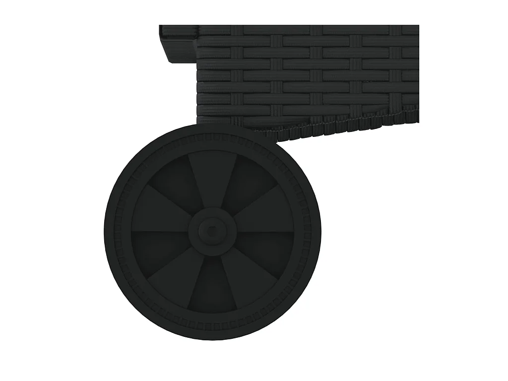 Chaises longues avec coussins lot de 2 noir résine tressée