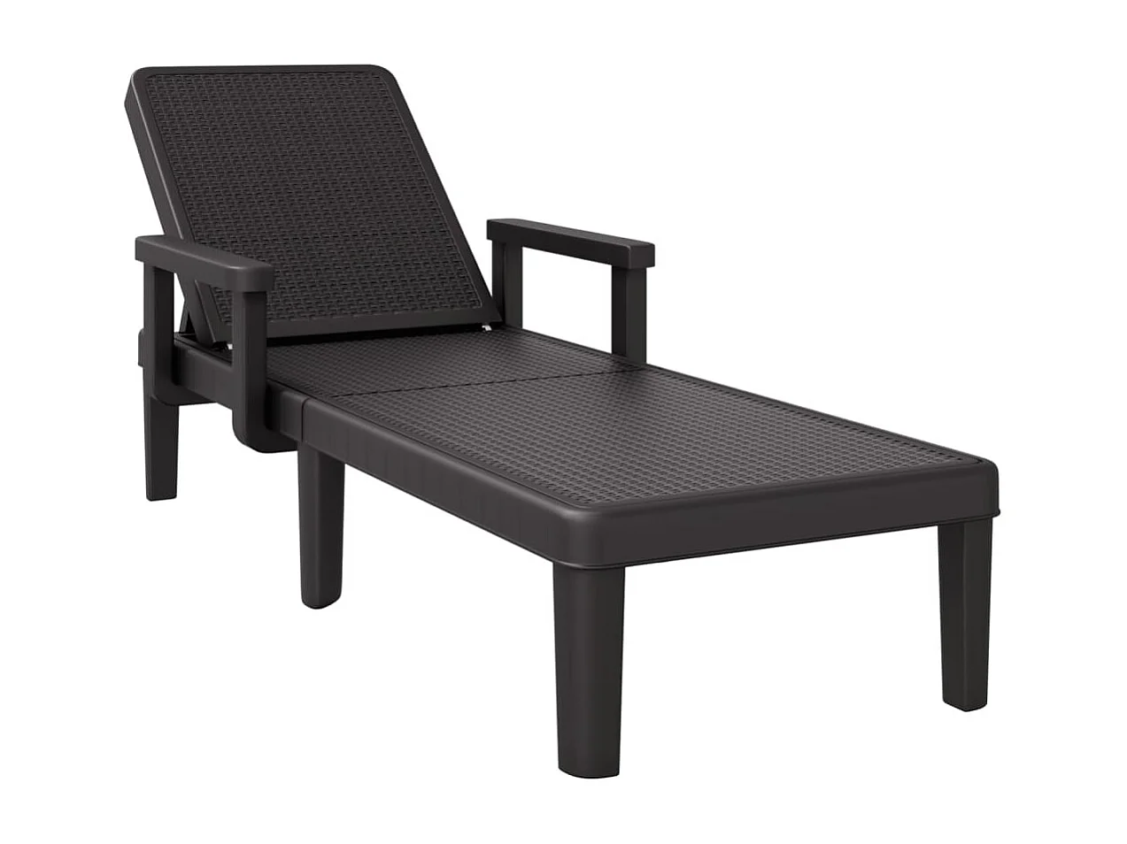 Chaise longue regulável em altura com 4 posições em polipropileno