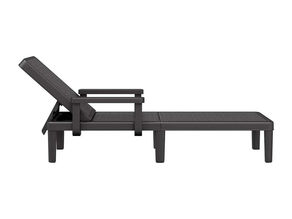 Chaise longue regulável em altura com 4 posições em polipropileno