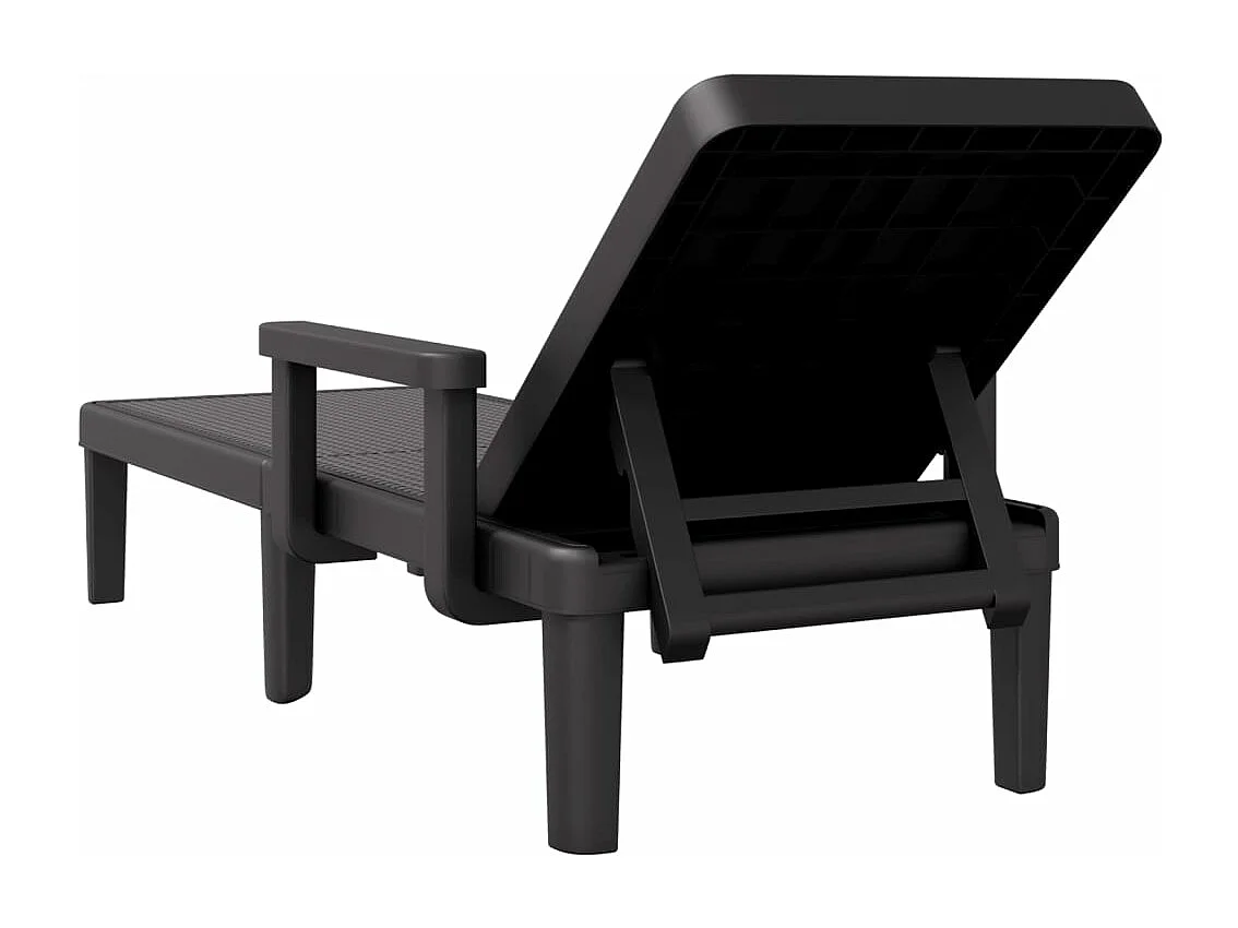 Chaise longue regulável em altura com 4 posições em polipropileno