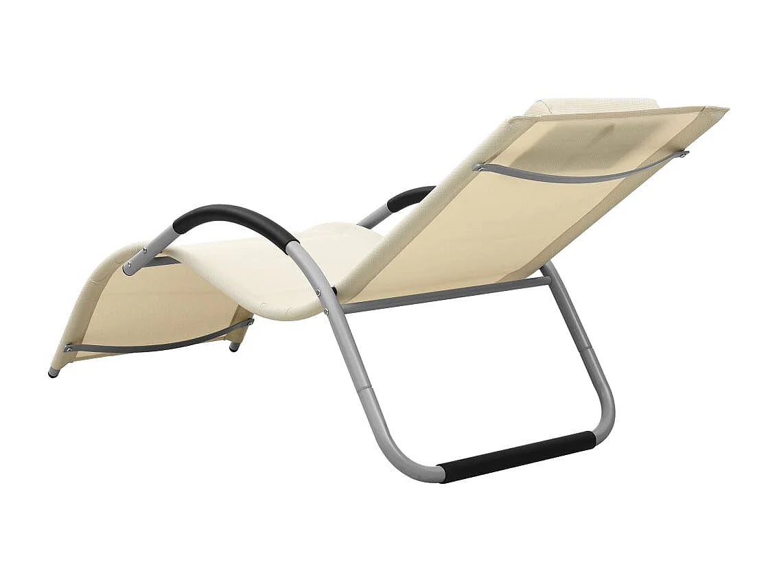 Conjunto de 2 poltronas em têxtil creme e cinza