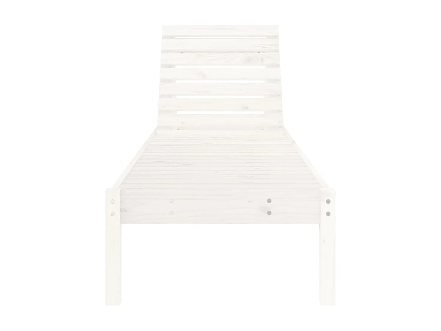 Espreguiçadeira branca 199,5x60x74 cm madeira maciça de pinho