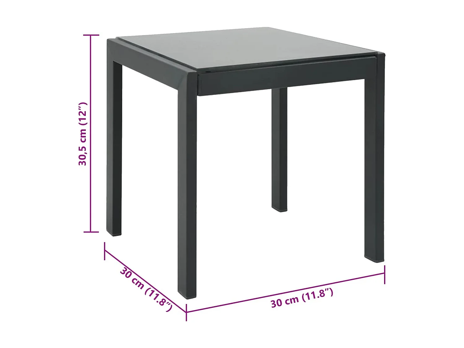 Chaises longues lot de 2 avec table Textilène et acier