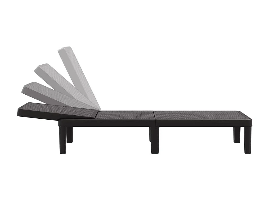 Chaise longue regulable en altura con 4 posiciones de polipropileno