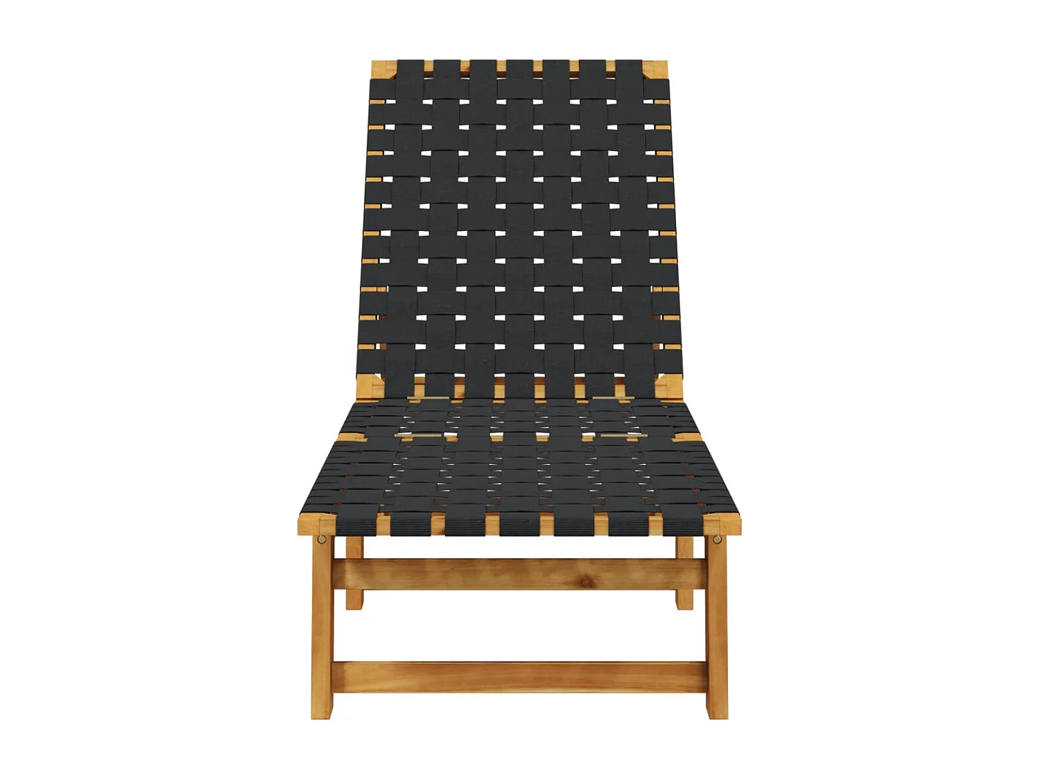 Poltroncine nere in legno massello di acacia e tessuto