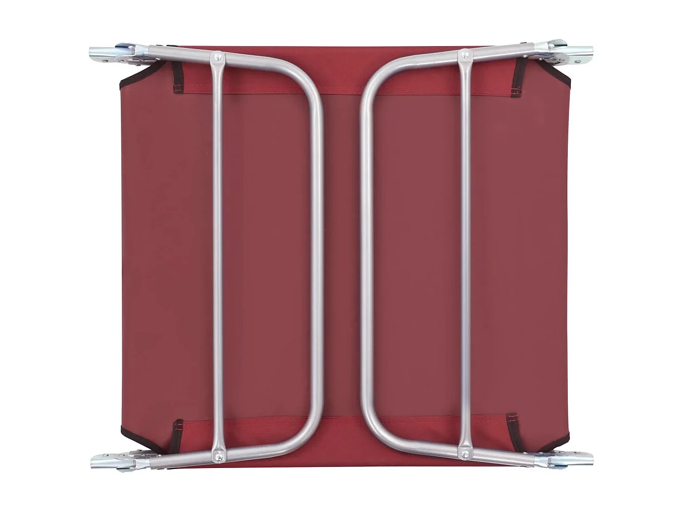 Conjunto de 2 cadeiras dobráveis de aço e tecido vermelho