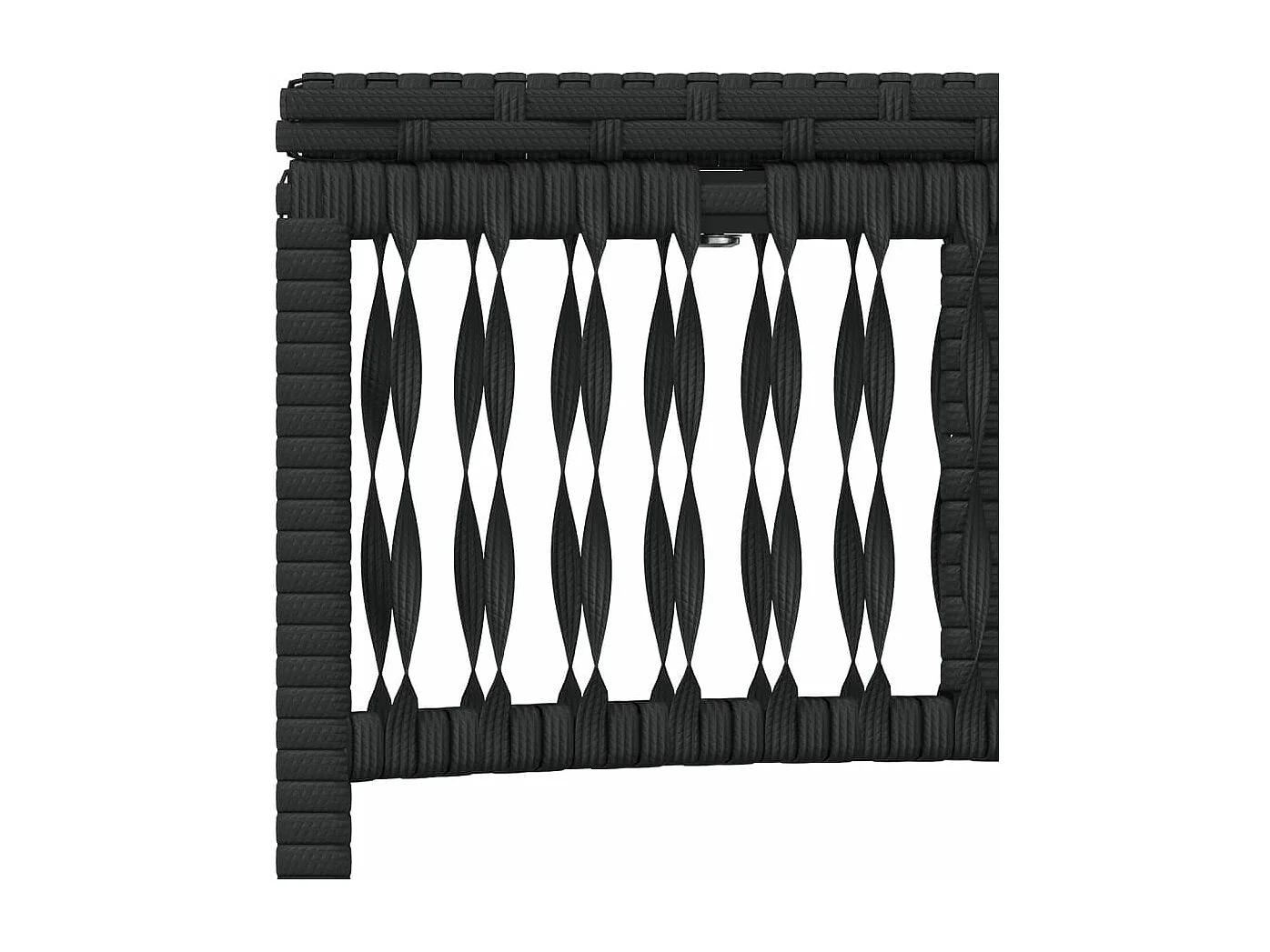 Chaises longues lot de 2 avec table noir résine tressée