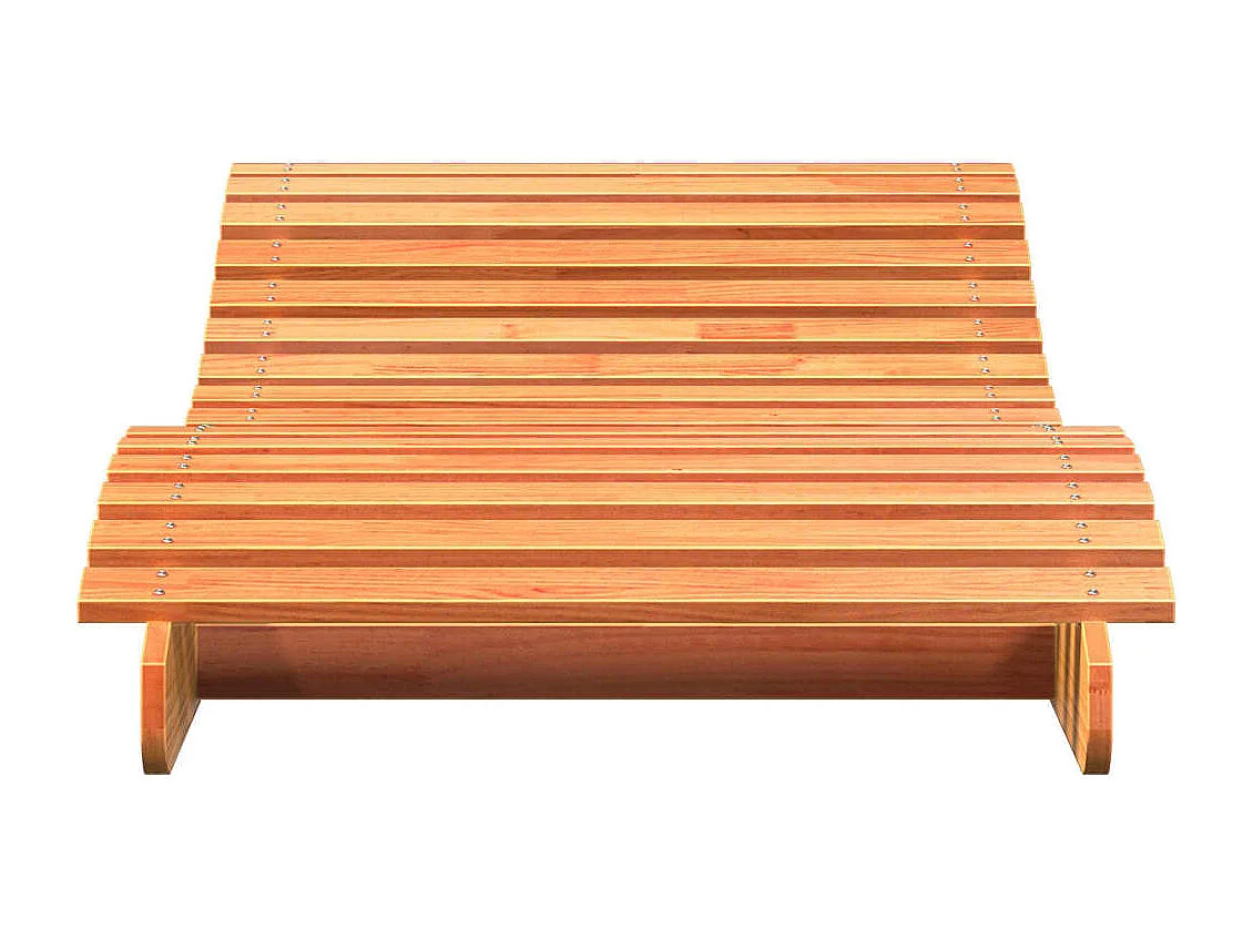 Poltrona lounge in cera marrone 205x80x31,5 cm in legno di pino massiccio