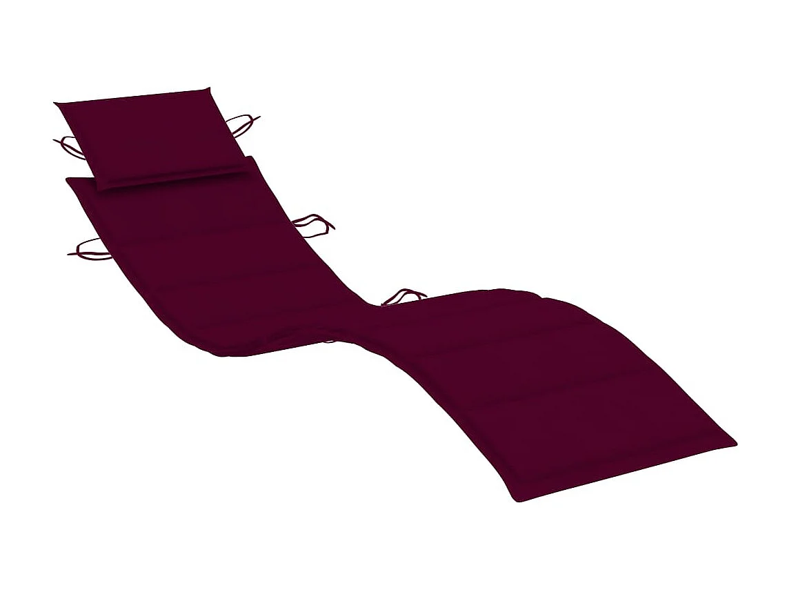 Chaises longues lot de 2 avec coussins Bois d'acacia solide