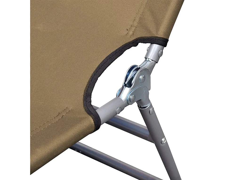 Opvouwbare loungestoel met verstelbare rugleuning Taupe