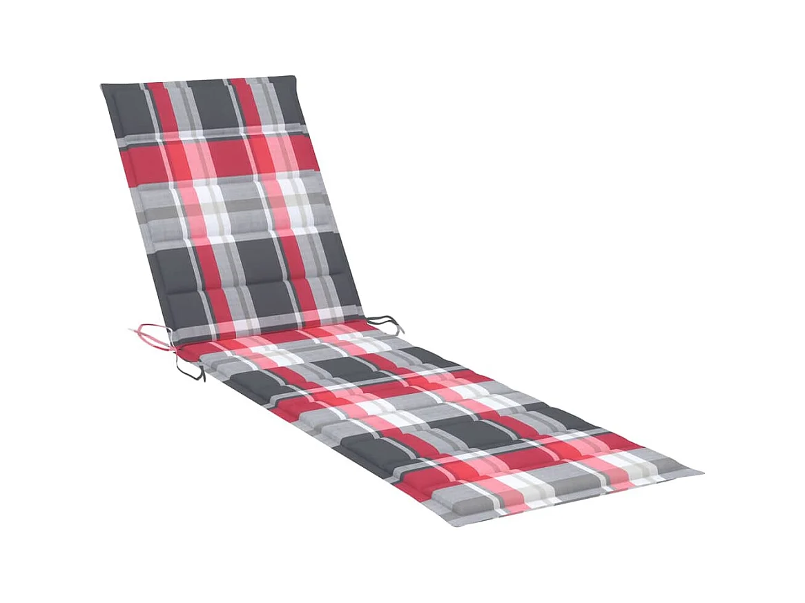 Conjunto de 2 cadeiras de praia com mesa e almofada Madeira maciça de teca