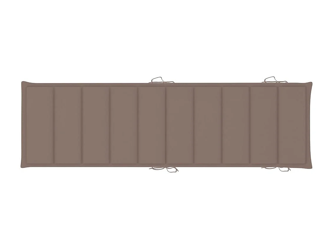 Conjunto de 2 cadeiras de praia com mesa e almofadas em Acácia Maciça