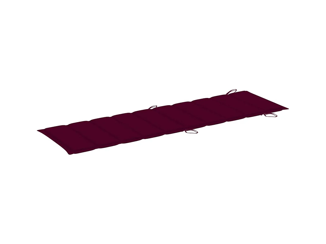 Chaise longue de jardin avec coussin Bois d'acacia solide