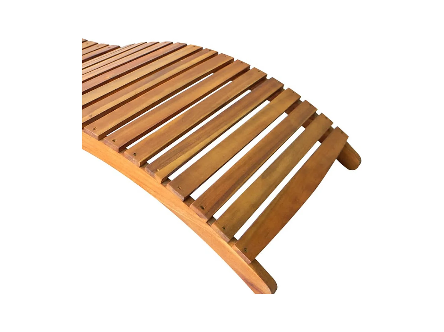 Chaise longue de jardin avec coussin Bois d'acacia solide