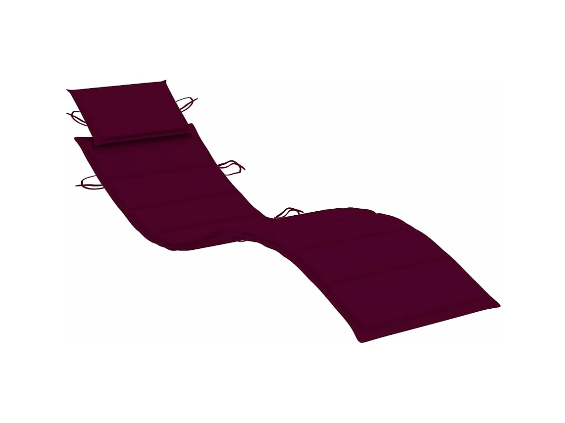 Chaise longue de jardin avec coussin Bois d'acacia solide
