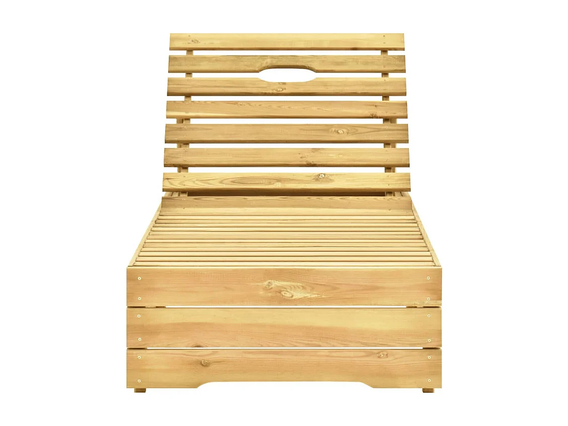 Chaise longue avec coussin anthracite Bois de pin imprégné