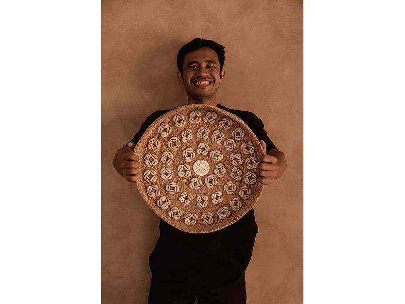 Die Caribe Shell Platte - Natur Weiss - M