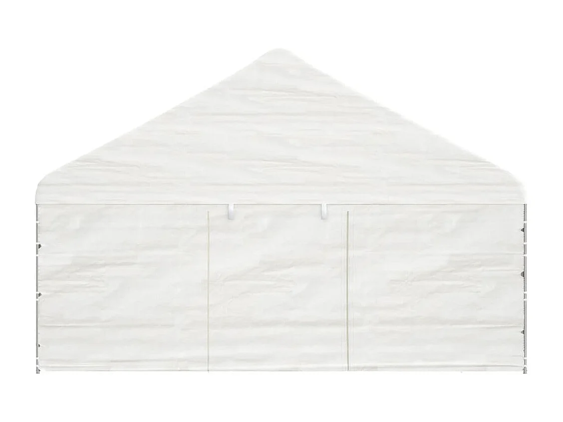Belvédère avec toit blanc 6,69x5,88x3,75 m polyéthylène