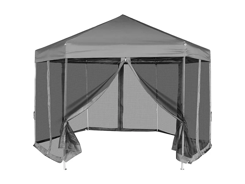Gazebo/tenda de jardim com cortinas, 3,5 x 2,7 m