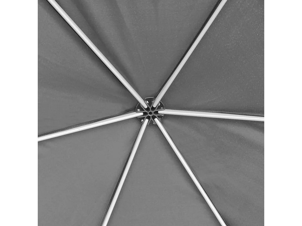 Chapiteau hexagonal avec 6 parois latérales Gris 3,6x3,1 m