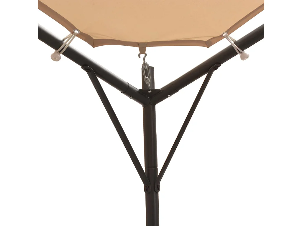 Gazebo Padiglione Tenda Tettoia 4x4 m in Acciaio Beige