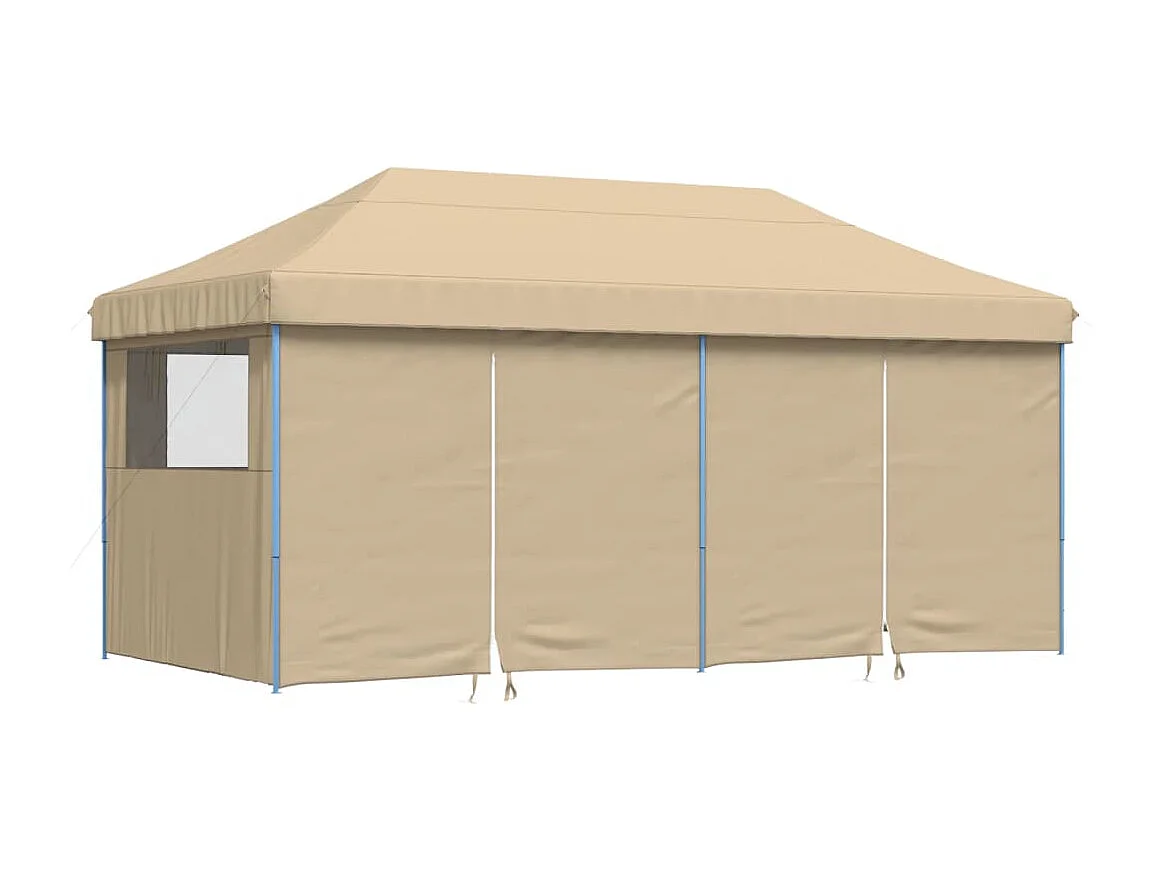 Tendone per Feste Pieghevole Pop-Up con 4 Pareti Beige