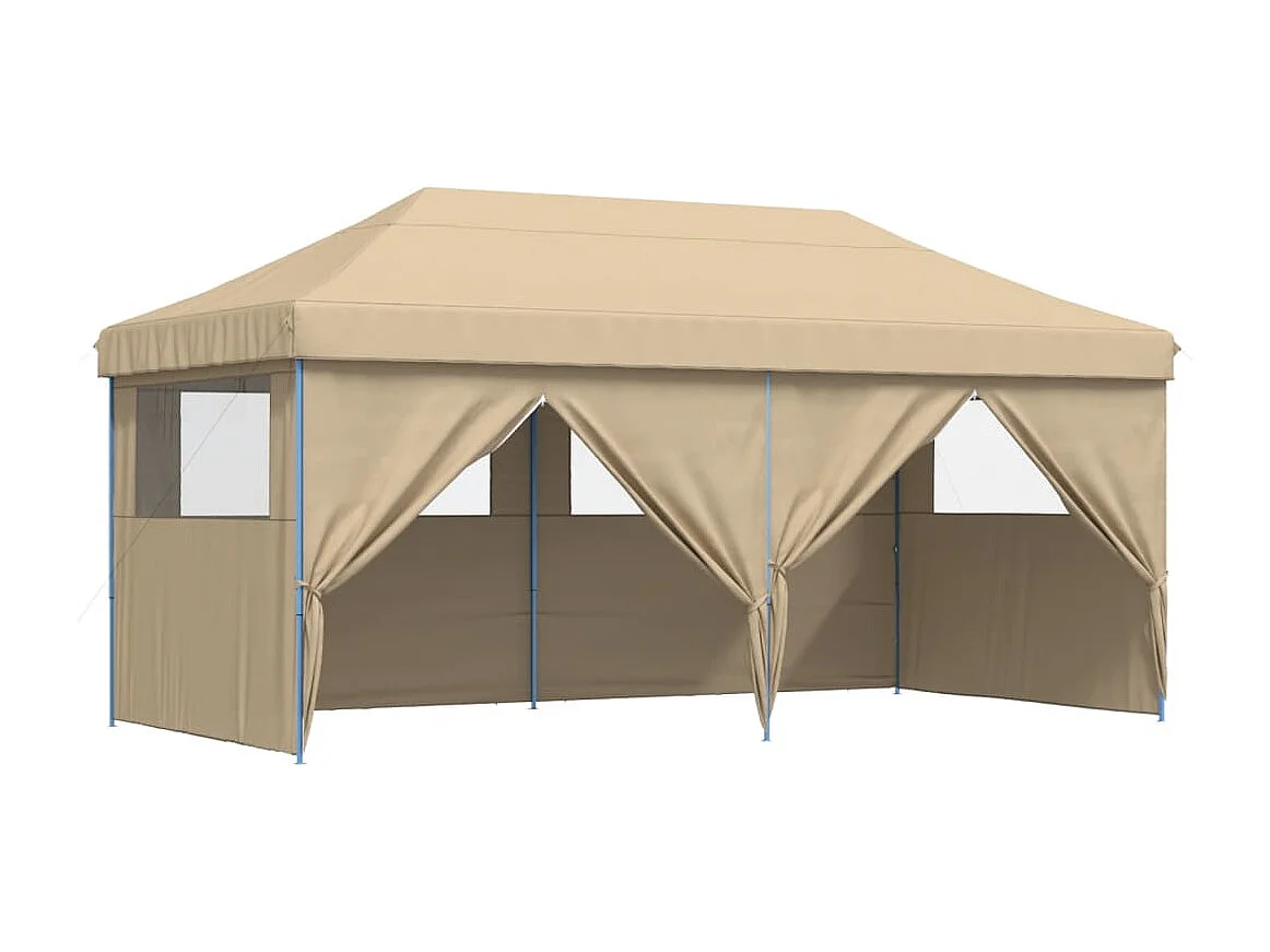 Tente de réception pliable escamotable avec 4 parois latérales