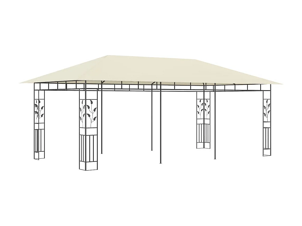 Gazebo con Zanzariera 6x3x2,73 m Crema