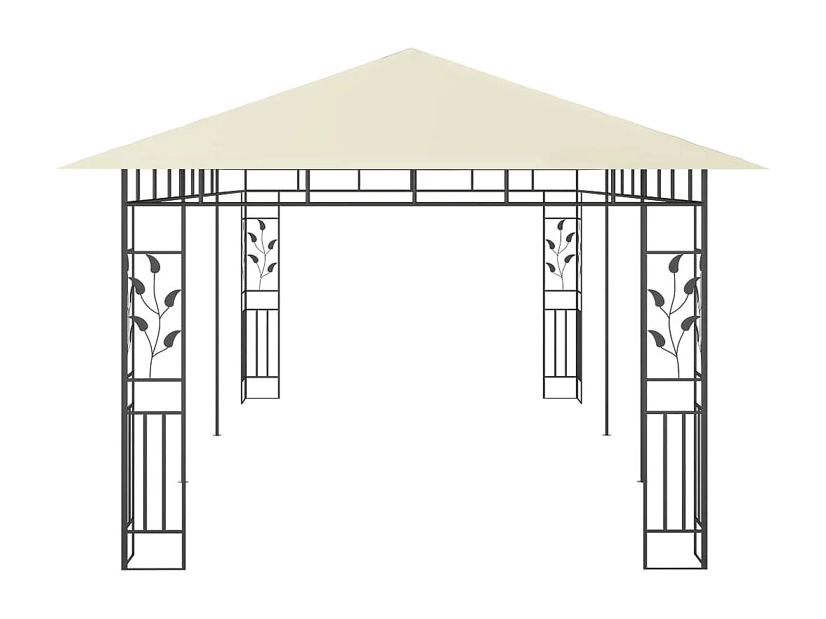 Gazebo con Zanzariera 6x3x2,73 m Crema