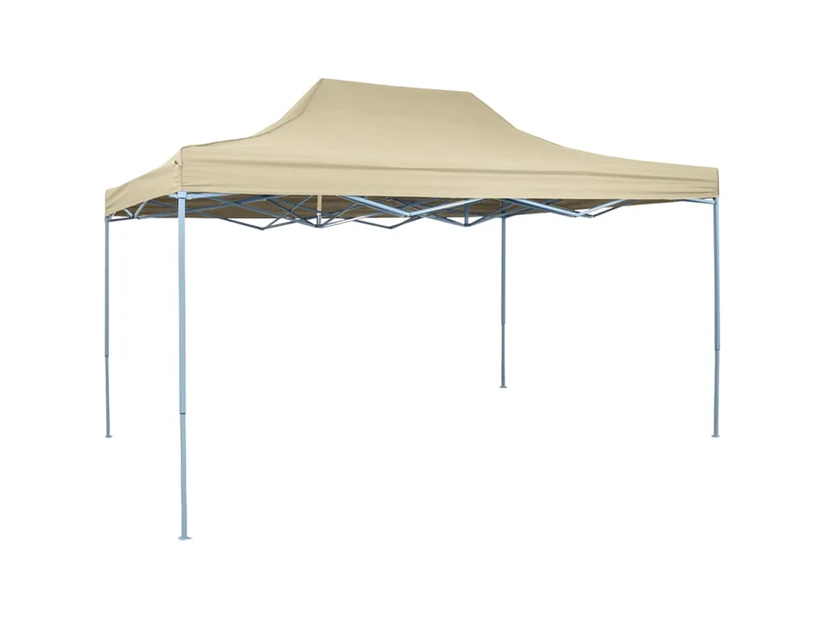Tente pliable 3 x 4,5 m Blanc crème