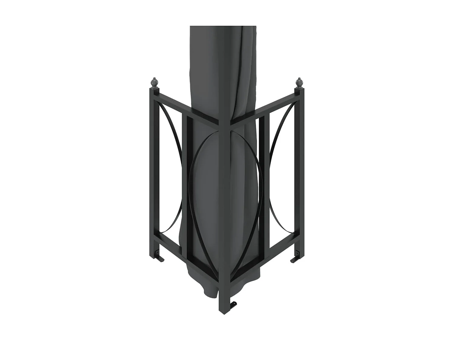 Tonnelle avec parois et toit double 3x4 m Anthracite