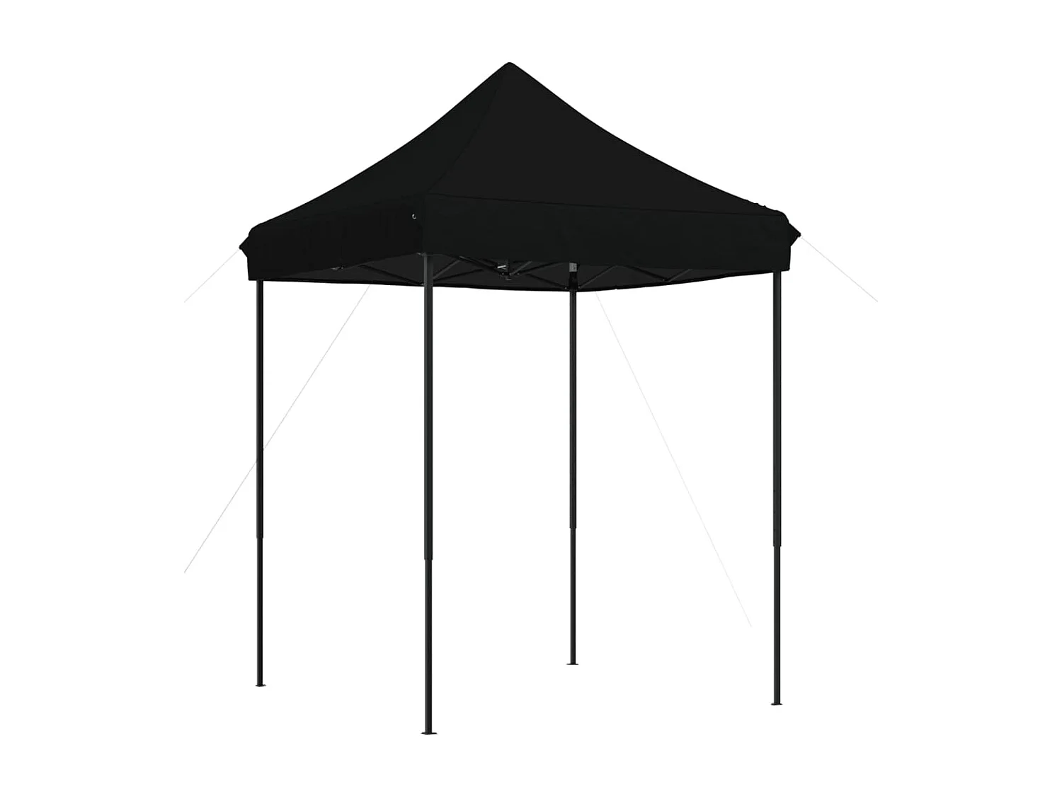 Tente de réception pliable escamotable noir 200x200x306 cm