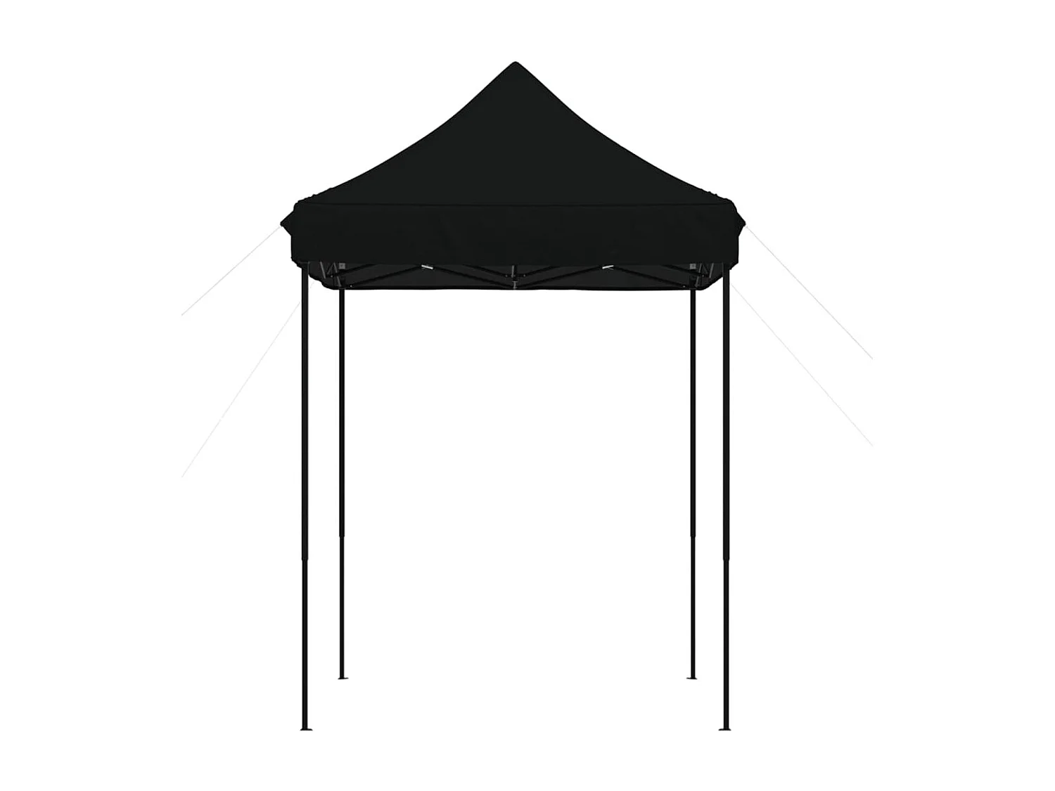 Tente de réception pliable escamotable noir 200x200x306 cm
