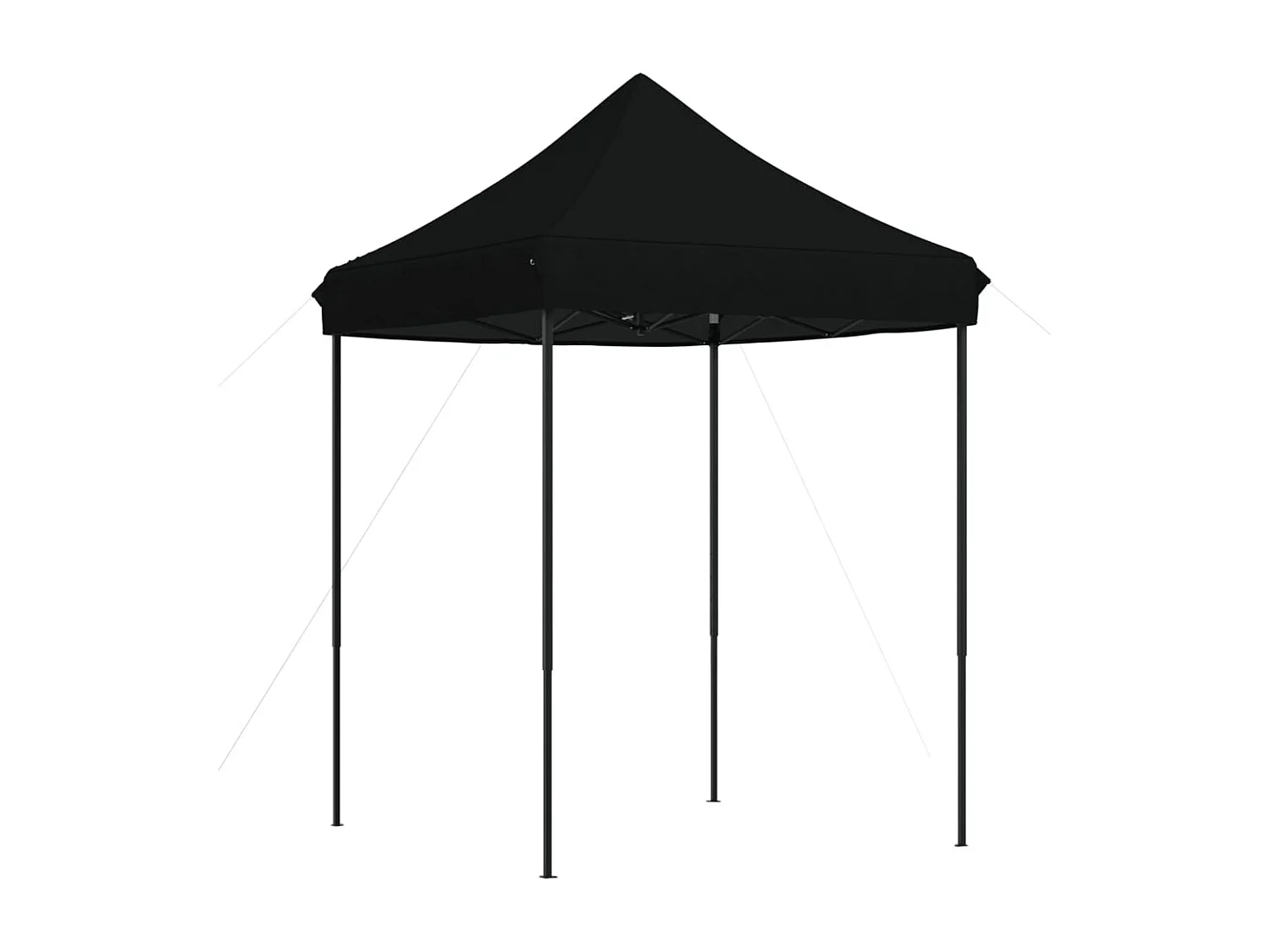 Tente de réception pliable escamotable noir 200x200x306 cm