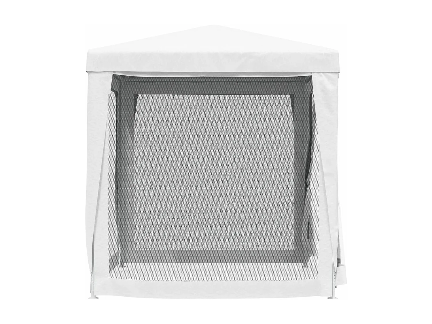 Tente de réception avec 4 parois latérales en maille 2x2m Blanc