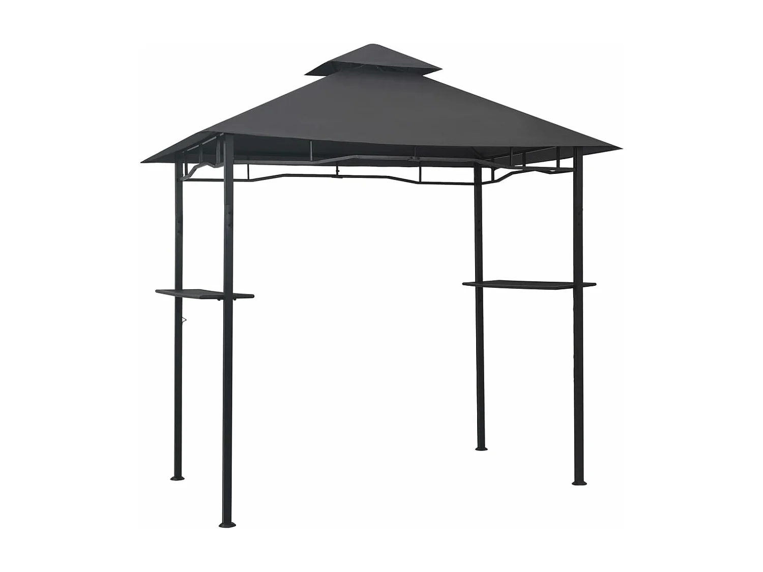Belvédère de barbecue 240x150x255 cm Anthracite Acier