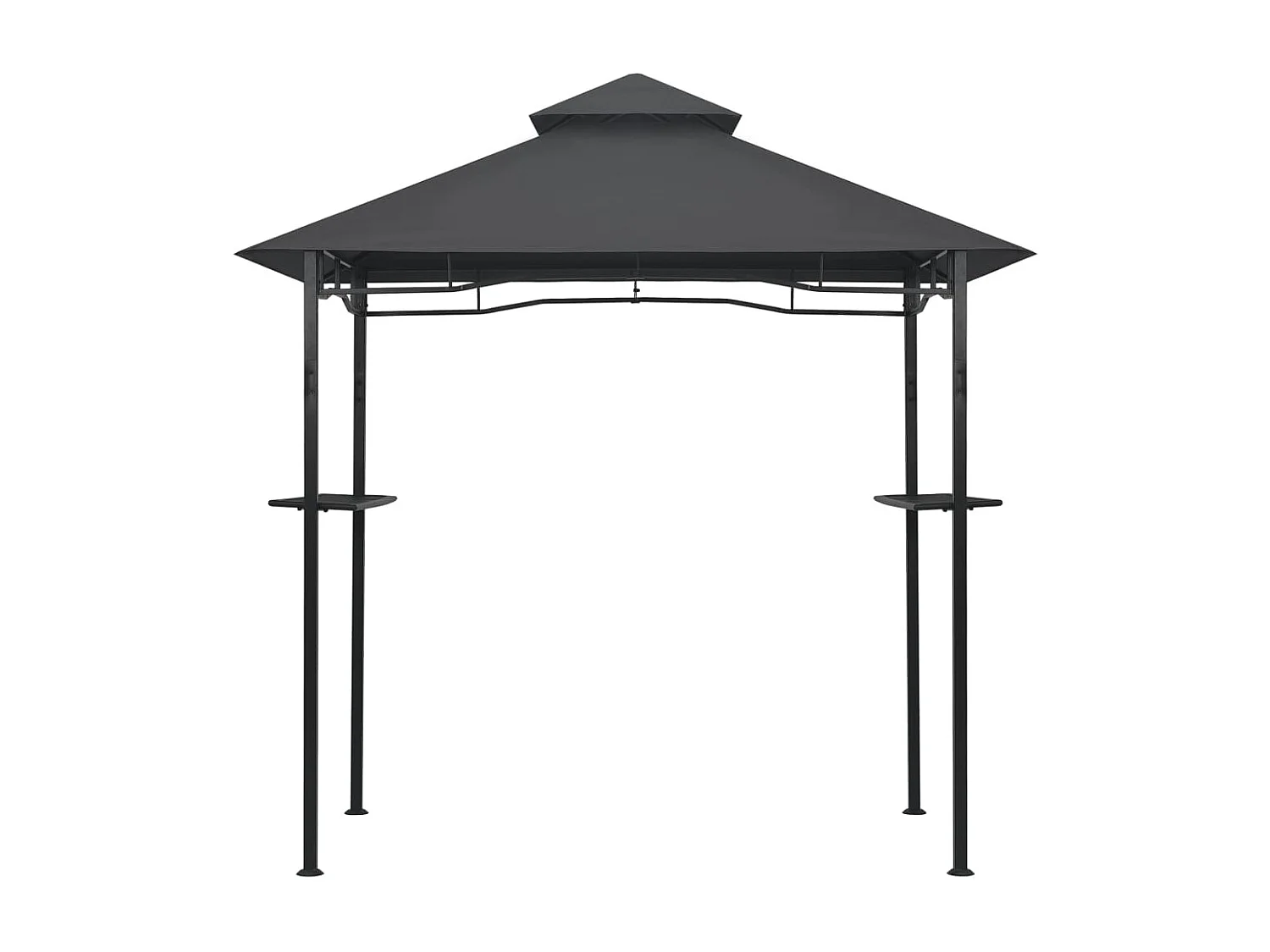 Barbecue paviljoen 240x150x255 cm staal antraciet