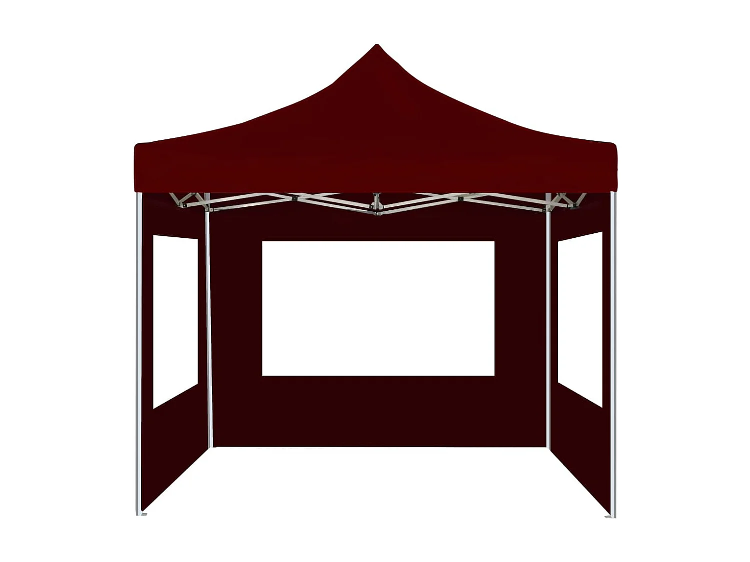 Carpa plegable profesional paredes aluminio color burdeos 2x2 m