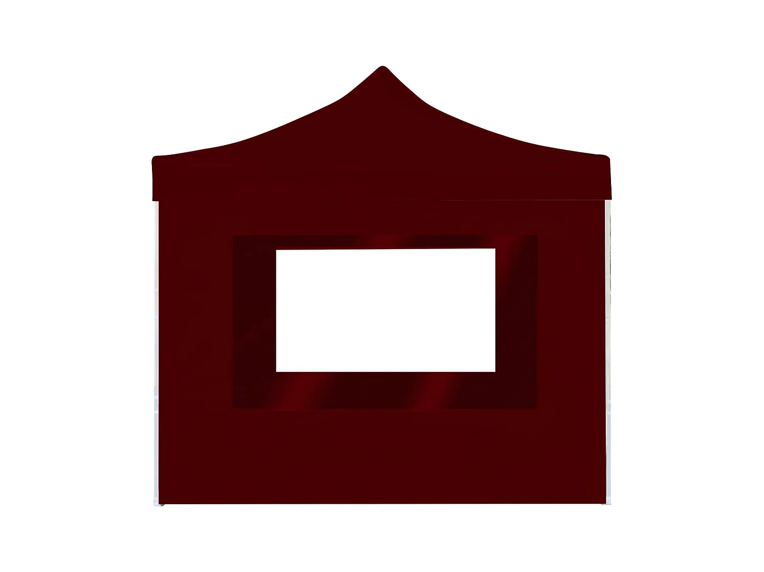 Tente de réception pliable avec parois Aluminium 2x2 m Bordeaux